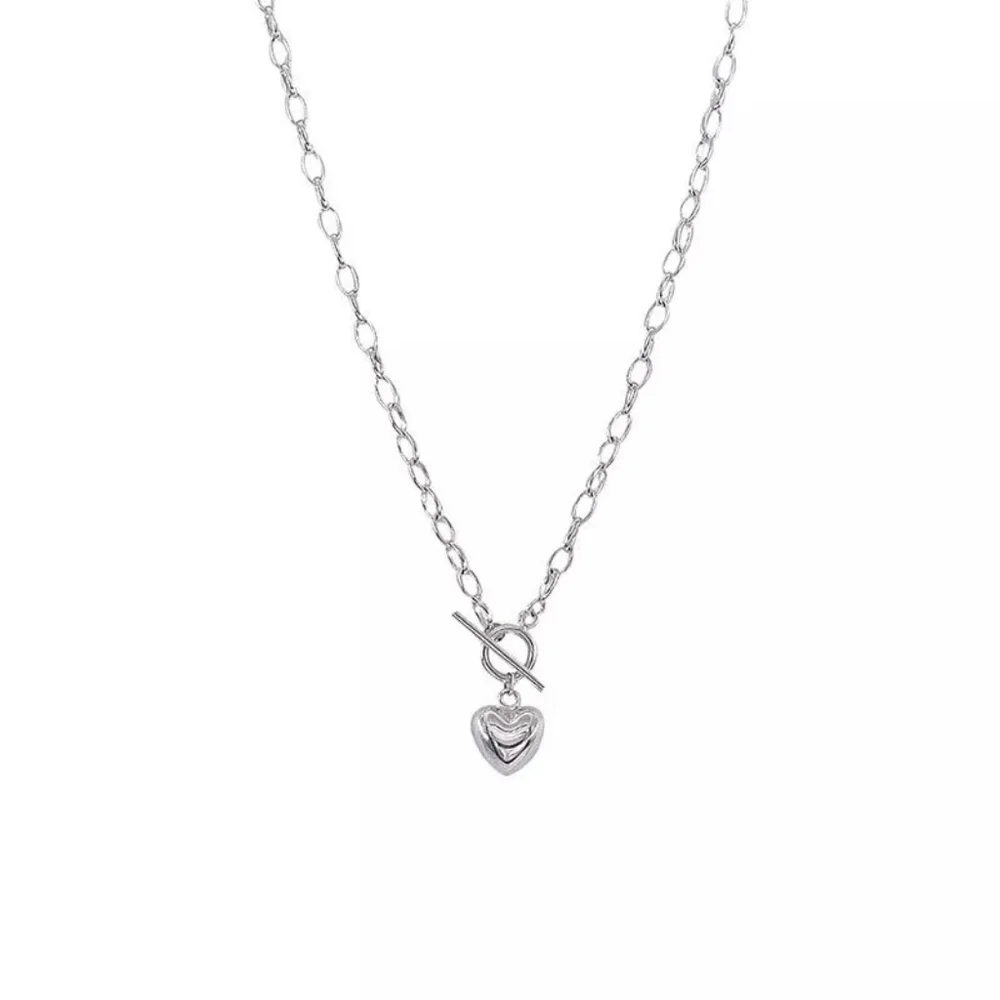 Elegant silver chain heart necklace s925 - Picture 9 of 12